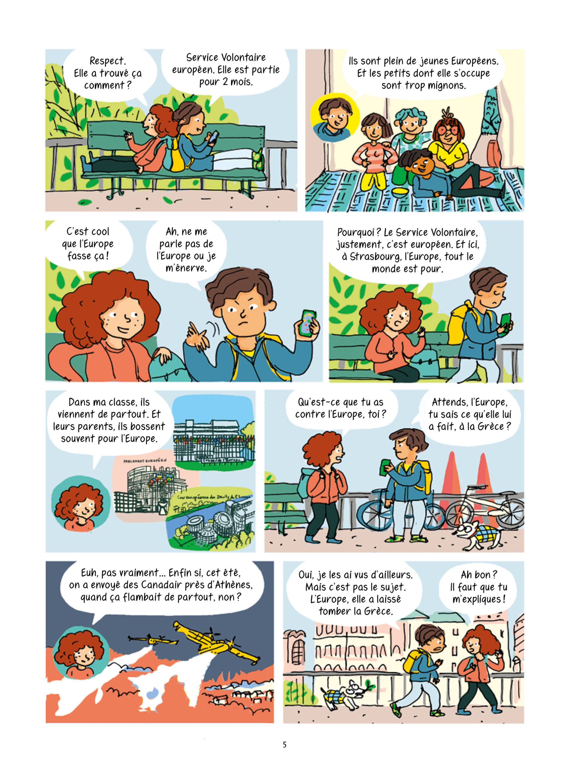 la page 2 de l'Europe en BD