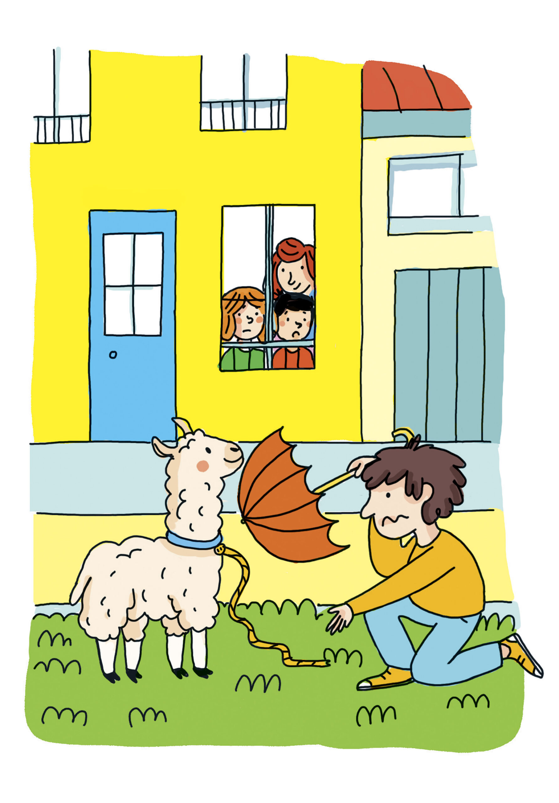INTER LAMA.indd le père de Noé essaie d'attraper le lama