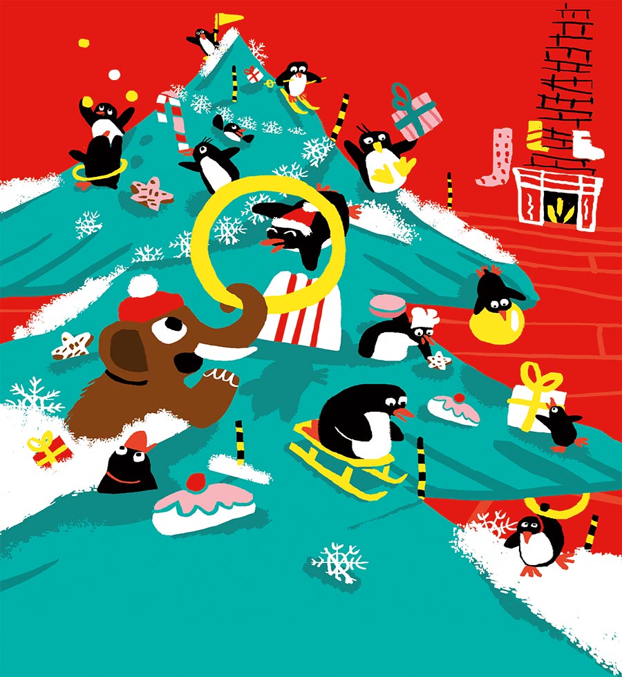 3G2POP_nathalie_desforges recto du marque page avec les animaux dessinés de la forêt