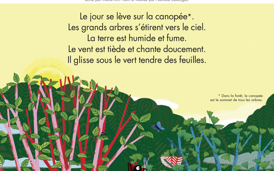 Sur le vert tendre d’une feuille