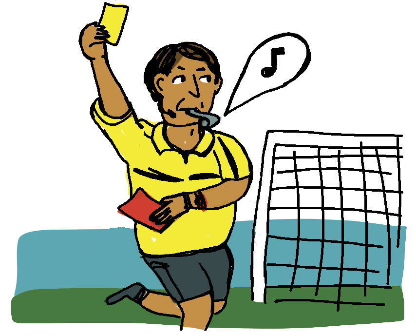 Diset carte ND 64 arbitre de foot qui met un carton jaune