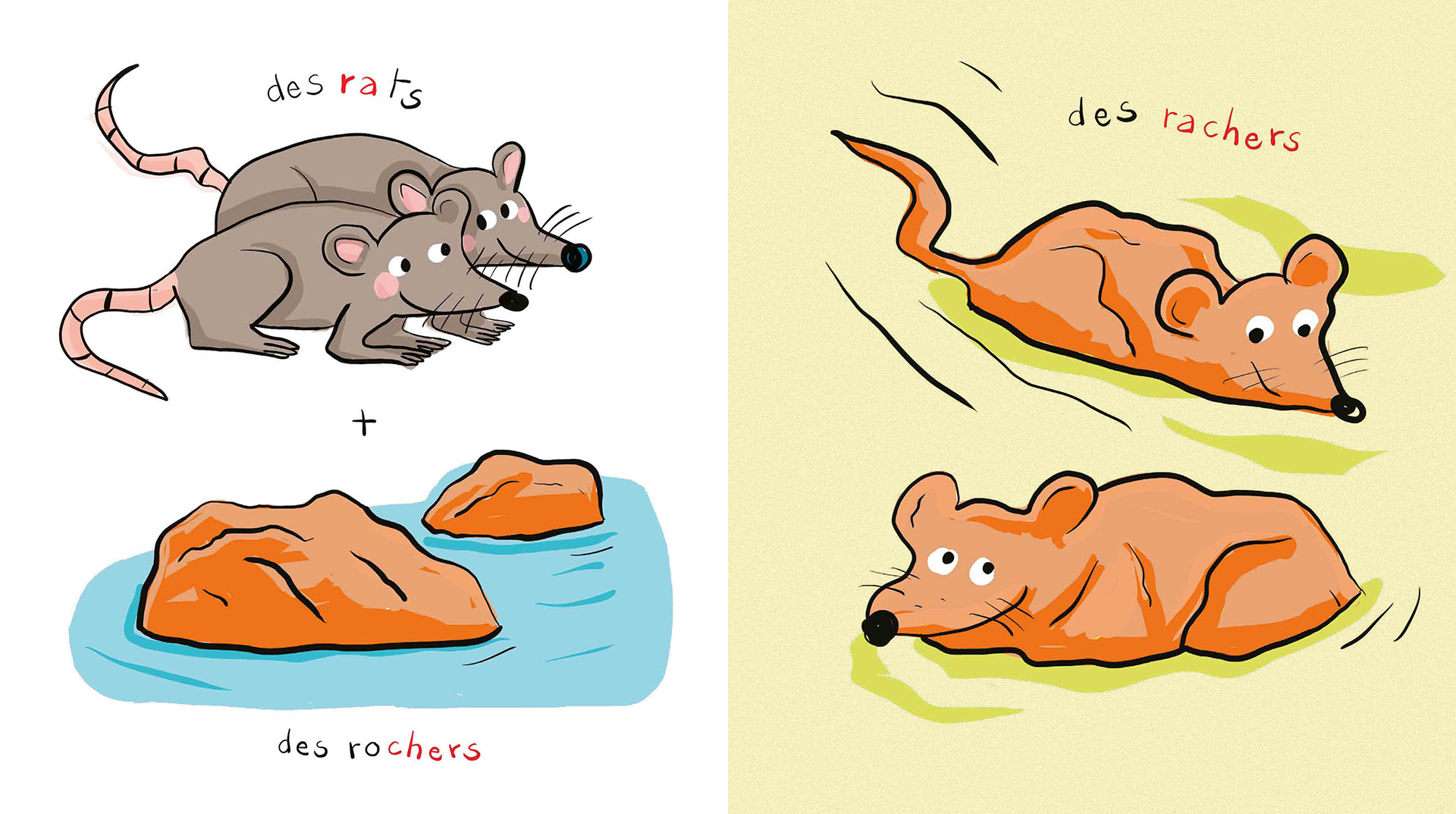 maquette-11 double pages de rats, roches et rachers